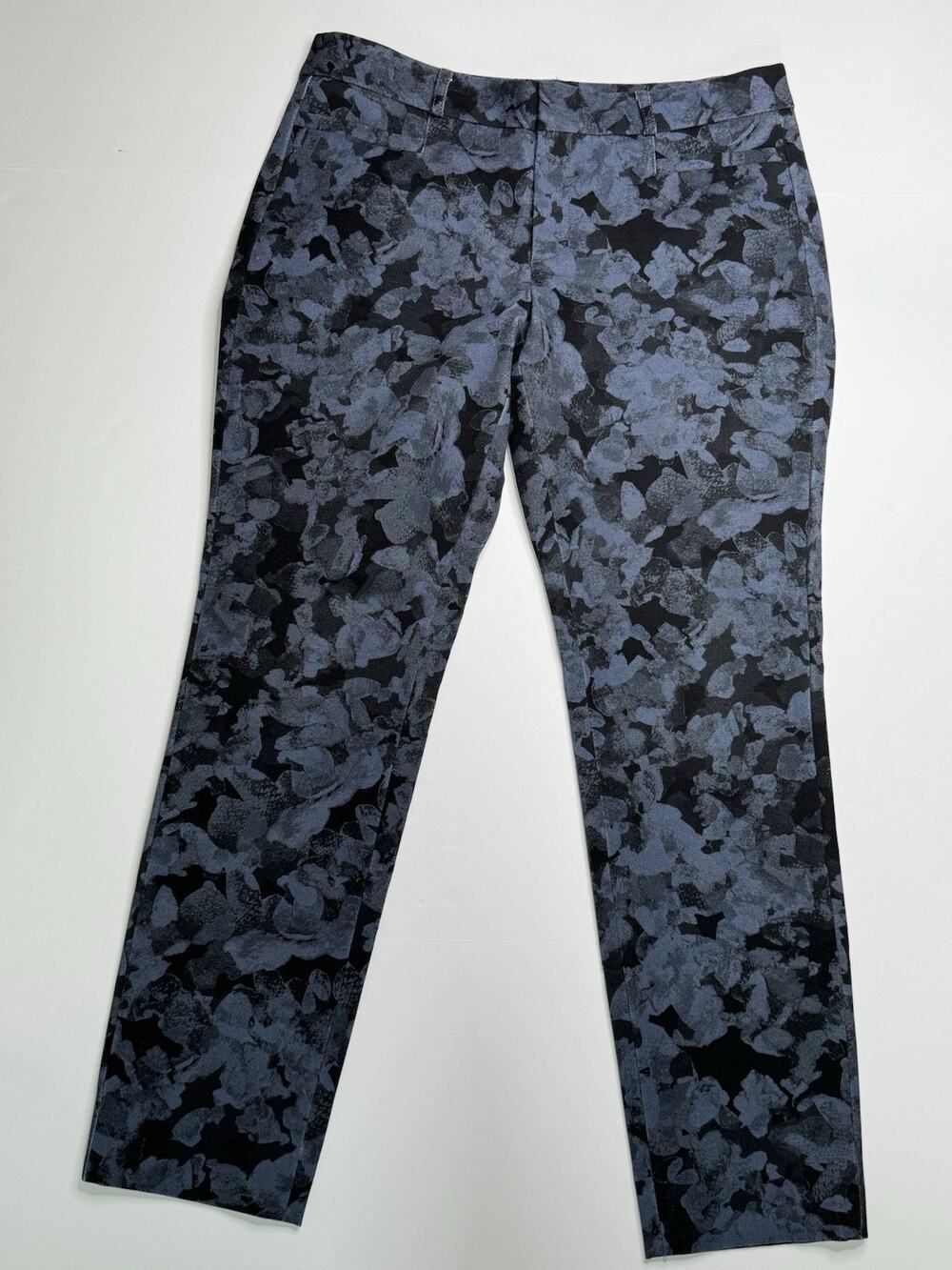 Banana Republic Avery Women’s Size 6 Blue Black Floral Straight Dress Pants
